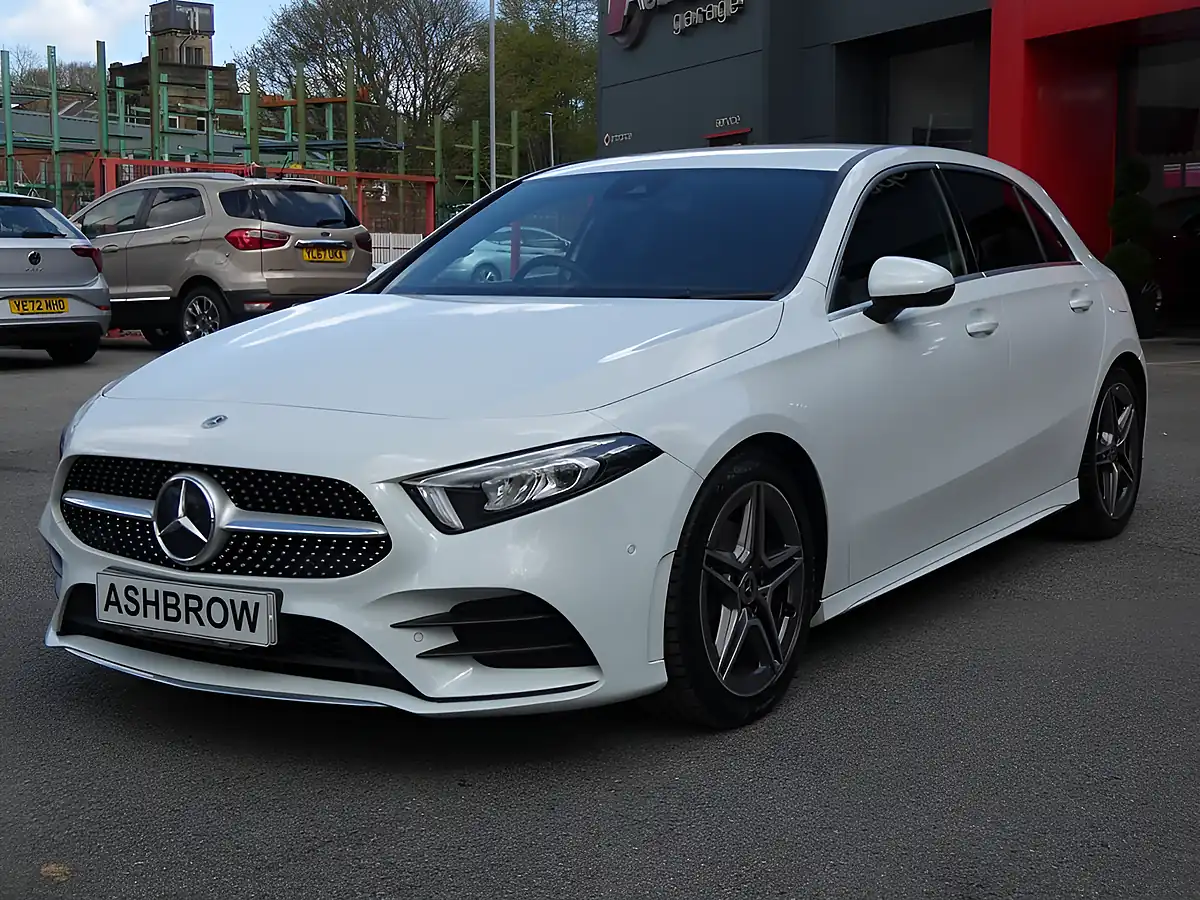 Used 2021 Mercedes-Benz a-Class AMG Line (executive) Digital White Metallic - Interior and Exterior details 9