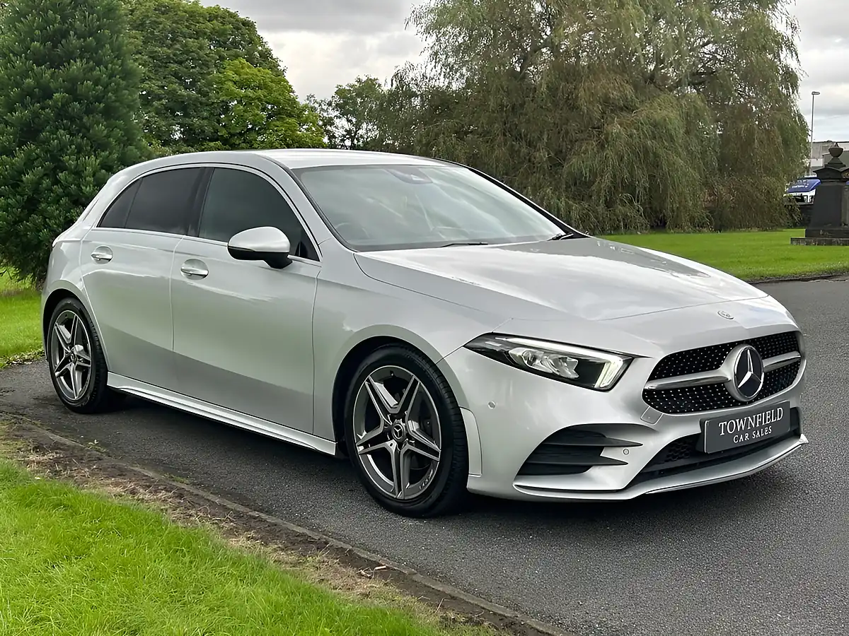 Used 2021 Mercedes-Benz a Class AMG Line (executive) Silver - Front View