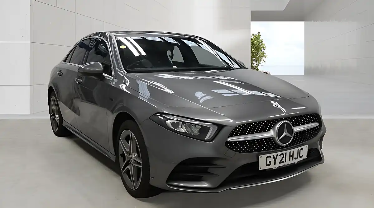 Used 2021 Mercedes-Benz a Class AMG Line Grey - Front View