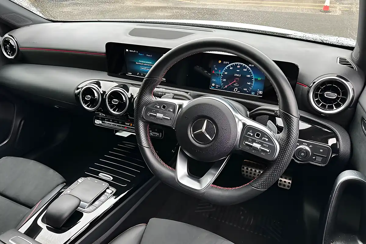 Used 2021 Mercedes-Benz a-Class AMG Line High Tech Silver - Interior and Exterior details 10