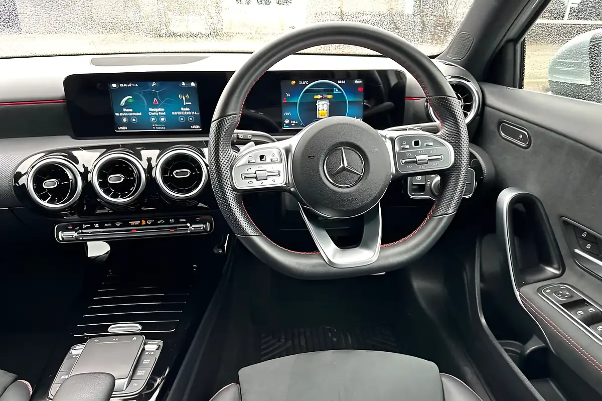 Used 2021 Mercedes-Benz a-Class AMG Line High Tech Silver - Interior and Exterior details 12