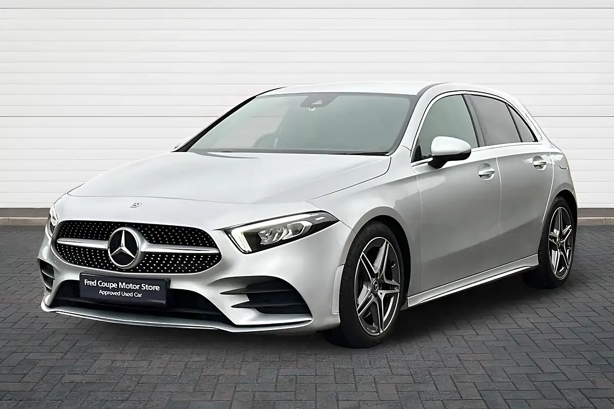 Used 2021 Mercedes-Benz a-Class AMG Line High Tech Silver - Interior and Exterior details 7
