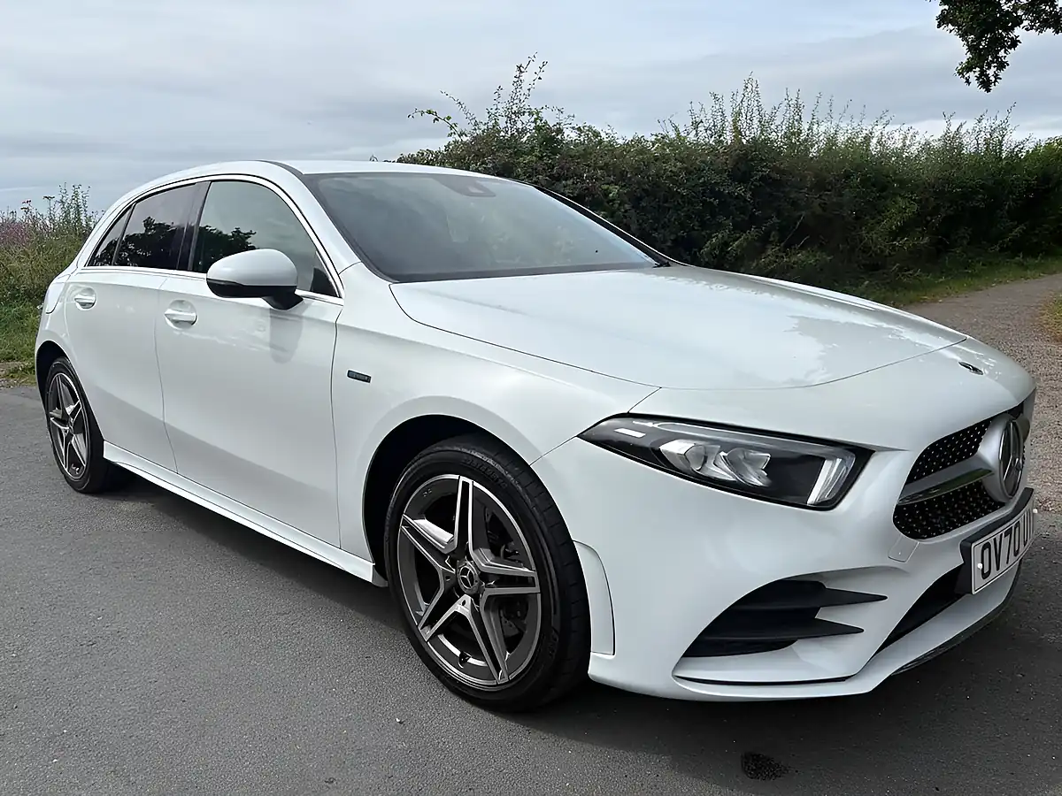 Used 2021 Mercedes-Benz a Class AMG Line Polar White - Front View