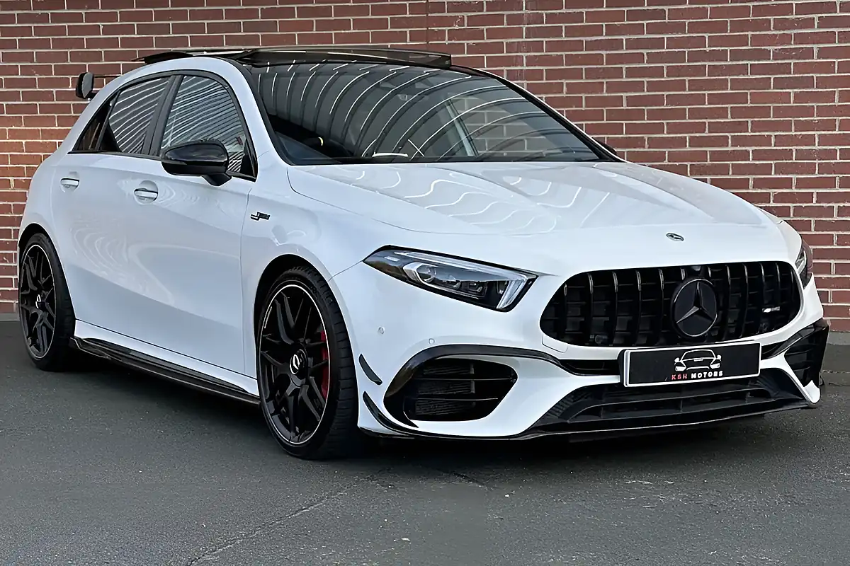 Used 2021 Mercedes-Benz AMG A45 A45 S Plus White - Front View