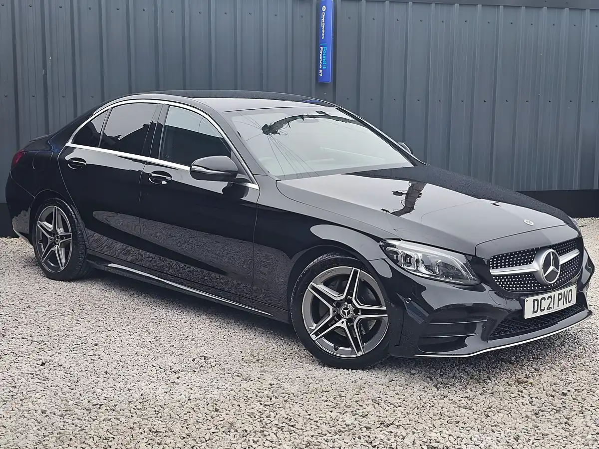 Used 2021 Mercedes-Benz C Class AMG Line Edition Black - Front View