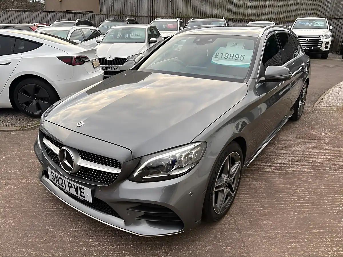 Used 2021 Mercedes-Benz C-Class AMG Line Grey - Interior and Exterior details 5