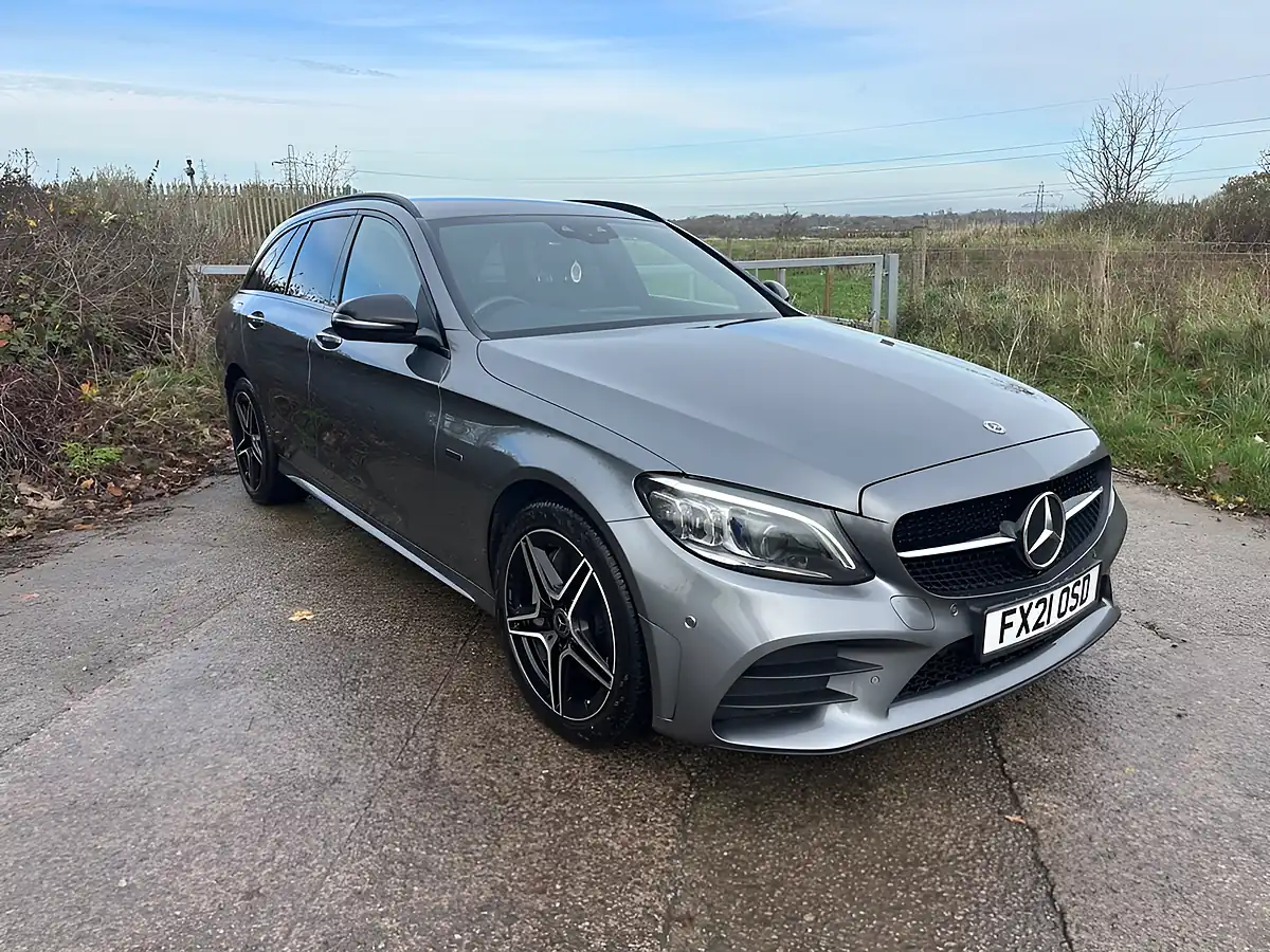 Used 2021 Mercedes-Benz C-Class AMG Line Night Edition (premium) Grey - Front View