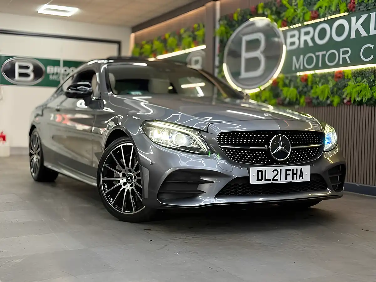 Used 2021 Mercedes-Benz C Class AMG Line Night Edition Premium Plus Grey - Front View