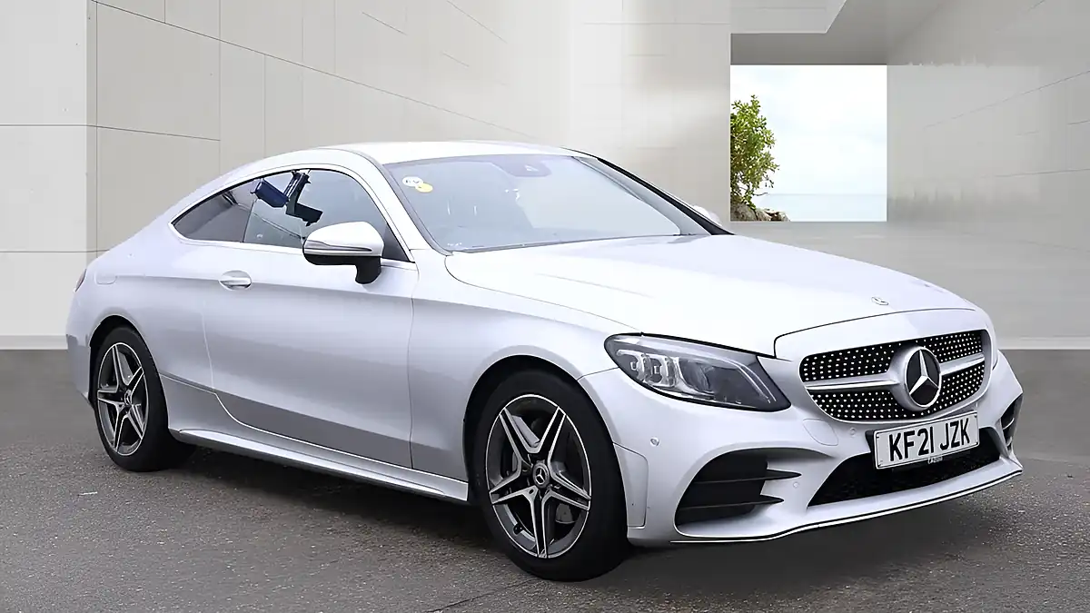Used 2021 Mercedes-Benz C Class AMG Line (premium) Silver - Front View
