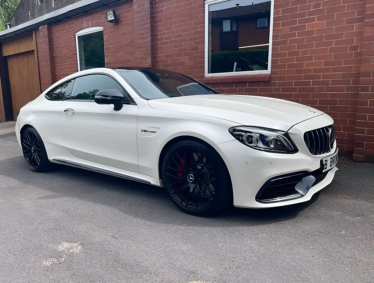 Used 2021 Mercedes-Benz C Class Night Edition Premium Plus White - Front View
