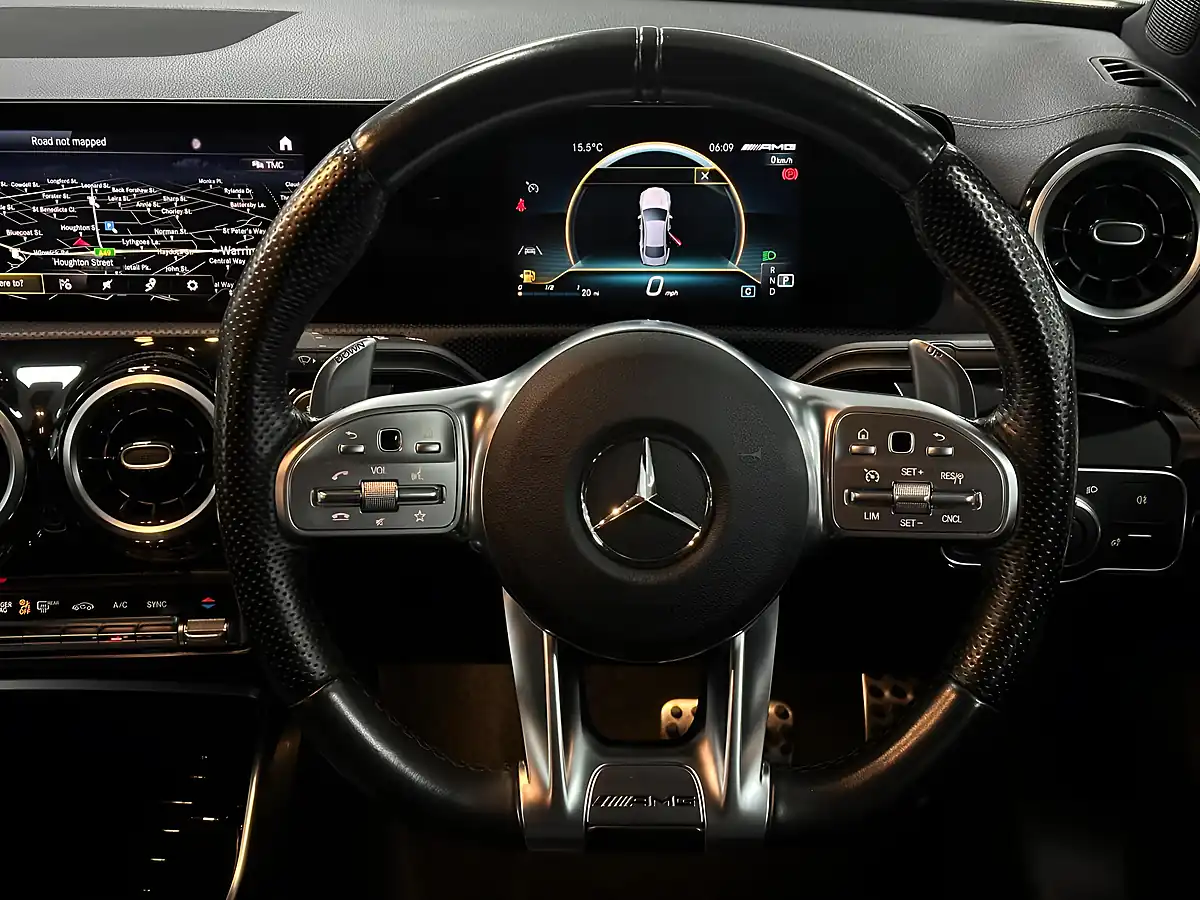 Used 2021 Mercedes-Benz Cla AMG Coupe Black - Interior and Exterior details 14