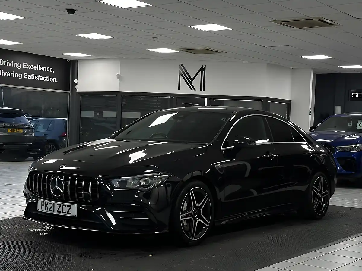 Used 2021 Mercedes-Benz Cla AMG Coupe Black - Interior and Exterior details 8