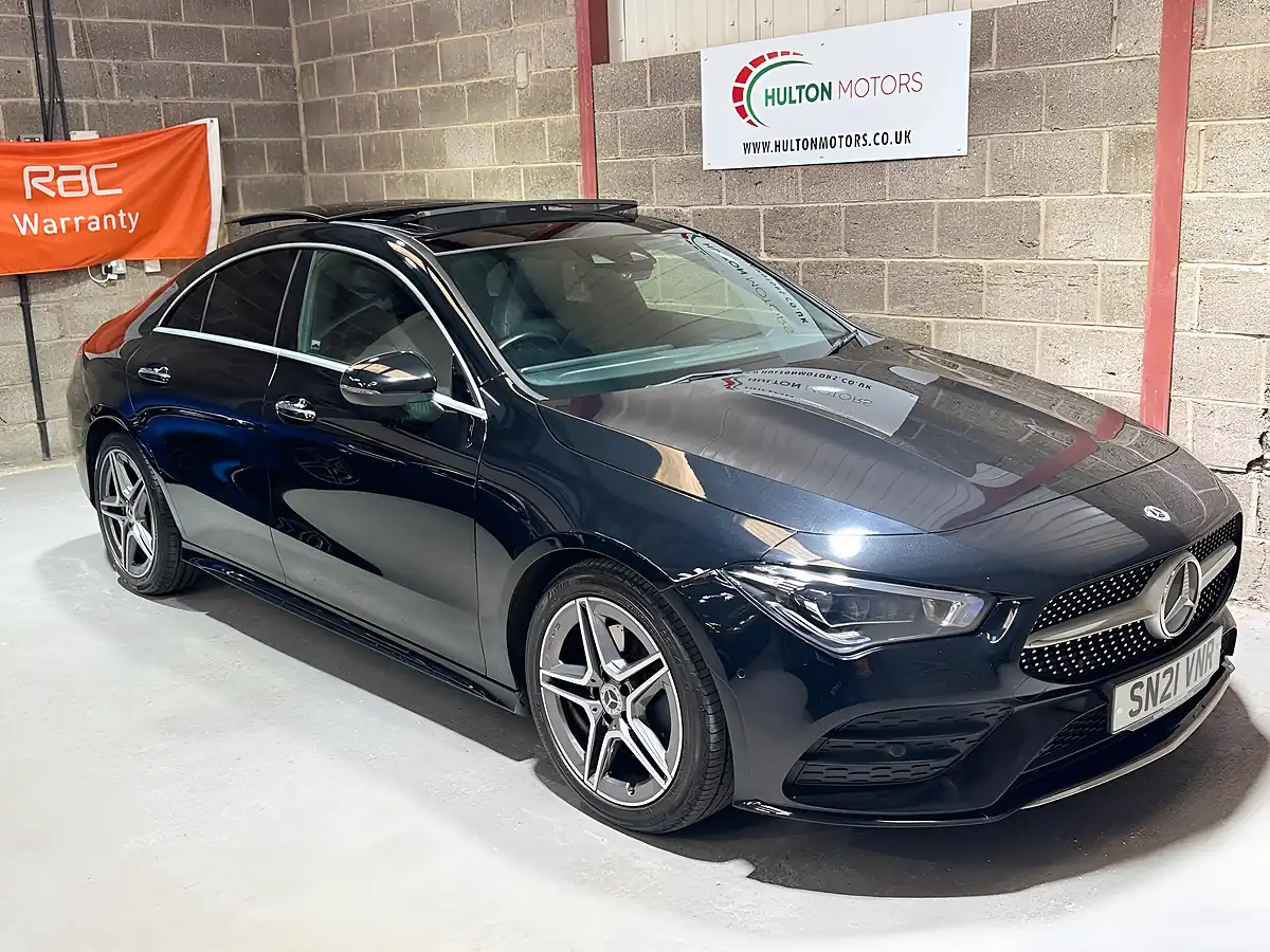 Used 2021 Mercedes-Benz Cla AMG Line (premium Plus 2) Black - Front View