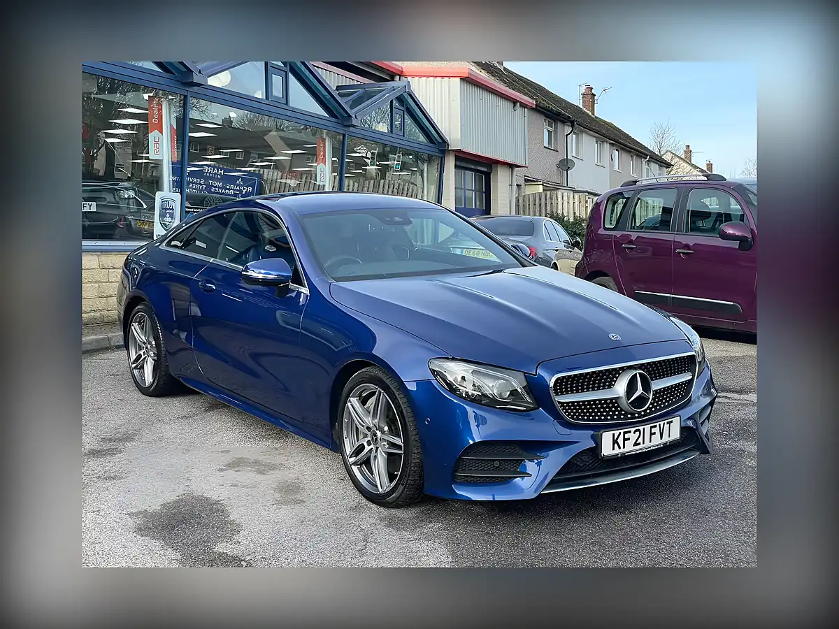 Used 2021 Mercedes-Benz E Class AMG Line Blue - Interior and Exterior details 4