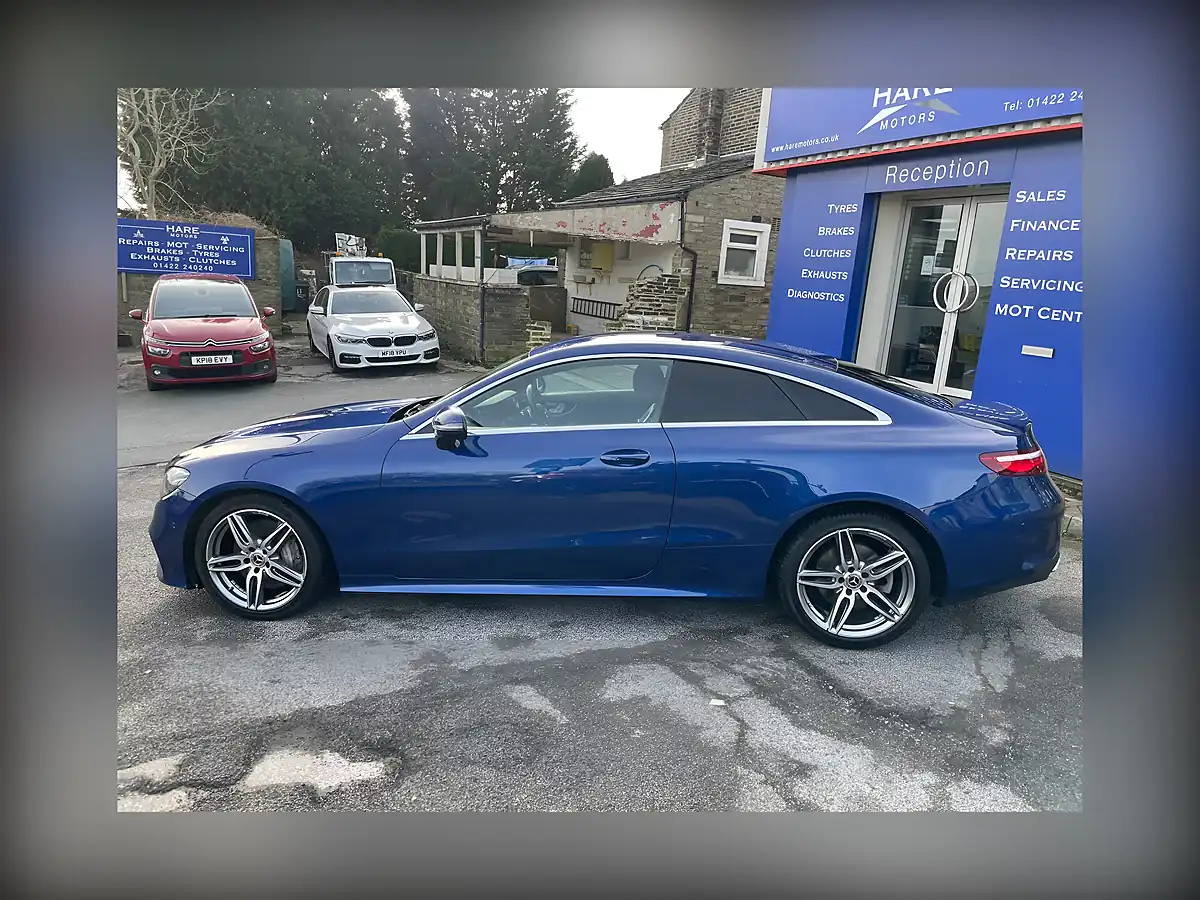 Used 2021 Mercedes-Benz E Class AMG Line Blue - Interior and Exterior details 5