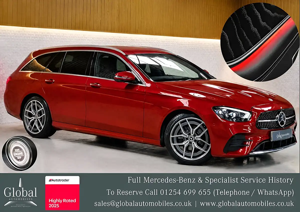 Used 2021 Mercedes-Benz E-Class AMG Line Edition (premium) Designo Hyacinth Red - Interior and Exterior details 3