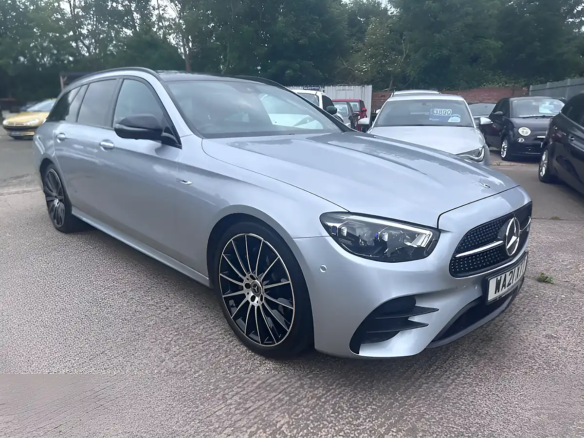Used 2021 Mercedes-Benz E Class AMG Line Night Edition (premium Plus) Silver - Front View