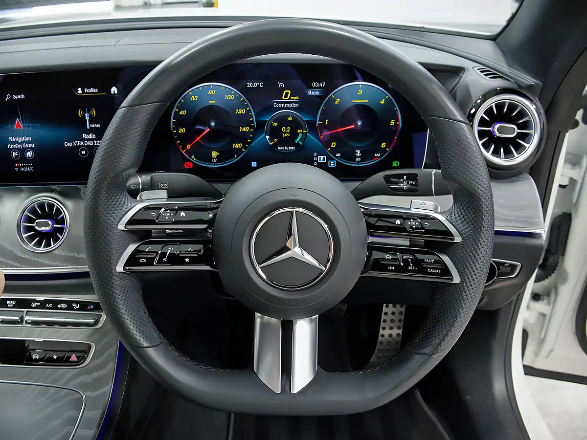 Used 2021 Mercedes-Benz E-Class AMG Line Night Edition White - Interior and Exterior details 12