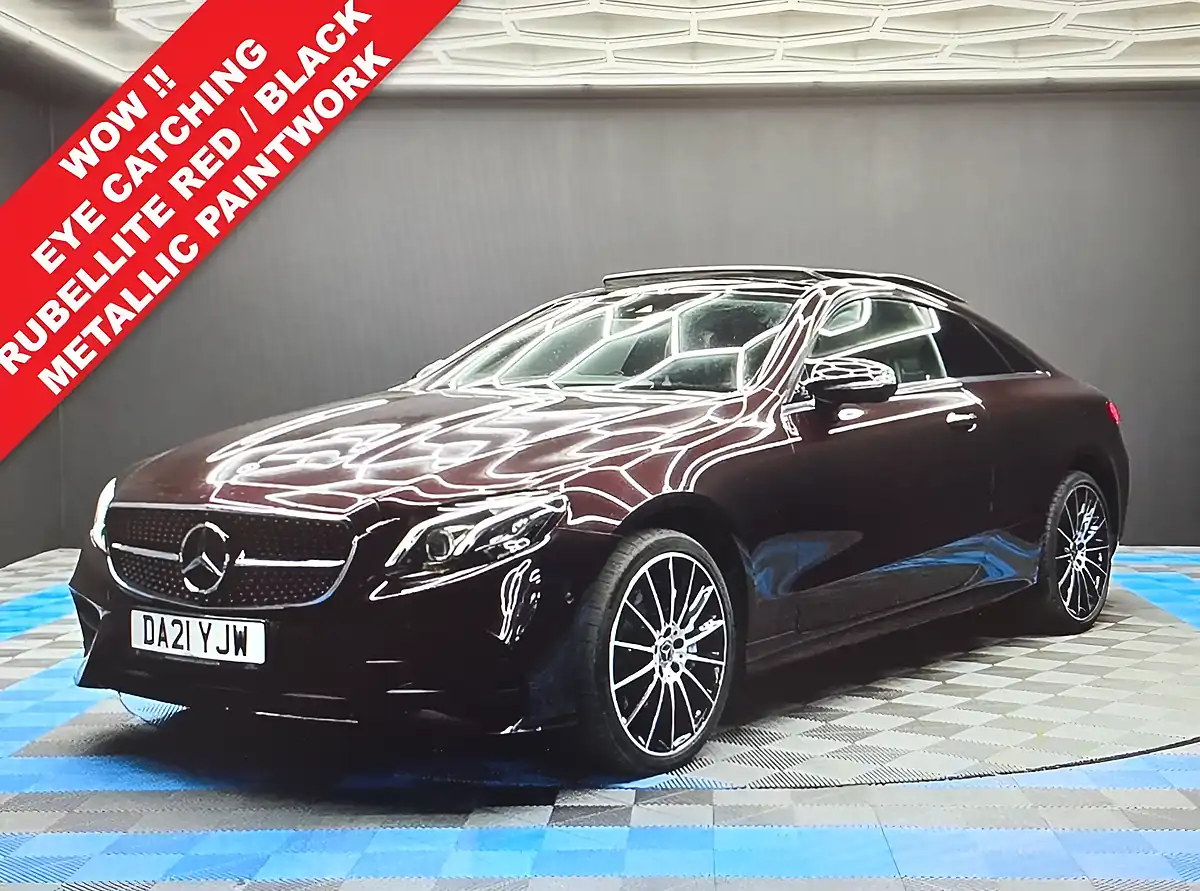 Used 2021 Mercedes-Benz E Class AMG Line (premium Plus) Rubellite Red - Front View
