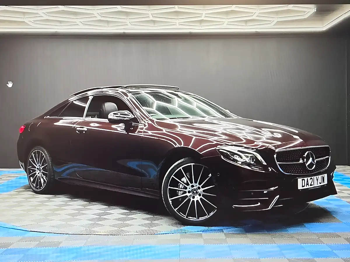 Used 2021 Mercedes-Benz E Class AMG Line (premium Plus) Rubellite Red - Interior and Exterior details 3