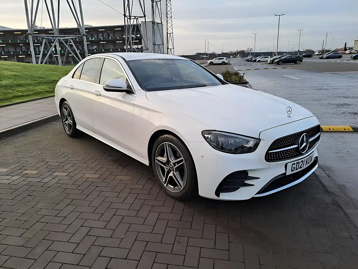 Used 2021 Mercedes-Benz E Class AMG Line White - Interior and Exterior details 9