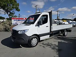 Used 2021 Mercedes-Benz Sprinter Lwb Dropside Pickup White - Interior and Exterior details 3