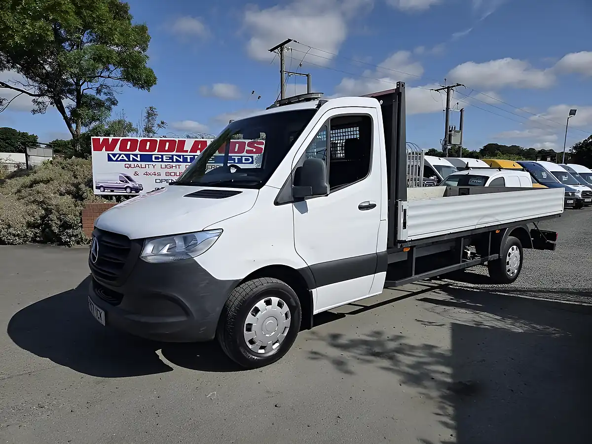 Used 2021 Mercedes-Benz Sprinter Lwb Dropside Pickup White - Interior and Exterior details 3