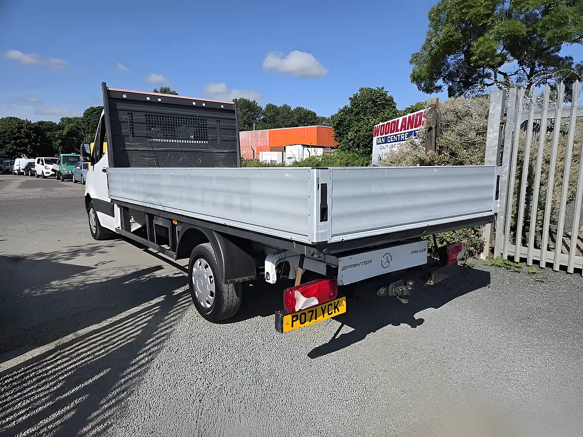 Used 2021 Mercedes-Benz Sprinter Lwb Dropside Pickup White - Interior and Exterior details 4