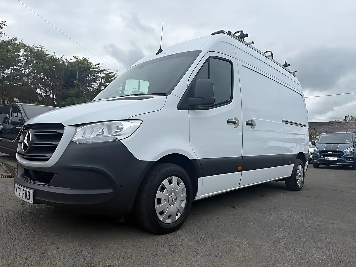 Used 2021 Mercedes-Benz Sprinter Premium Panel Van White - Interior and Exterior details 12