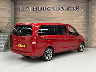 Used 2021 Mercedes-Benz Vito Pro Tourer Double Cab Red - Interior and Exterior details 3
