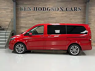 Used 2021 Mercedes-Benz Vito Pro Tourer Double Cab Red - Interior and Exterior details 5