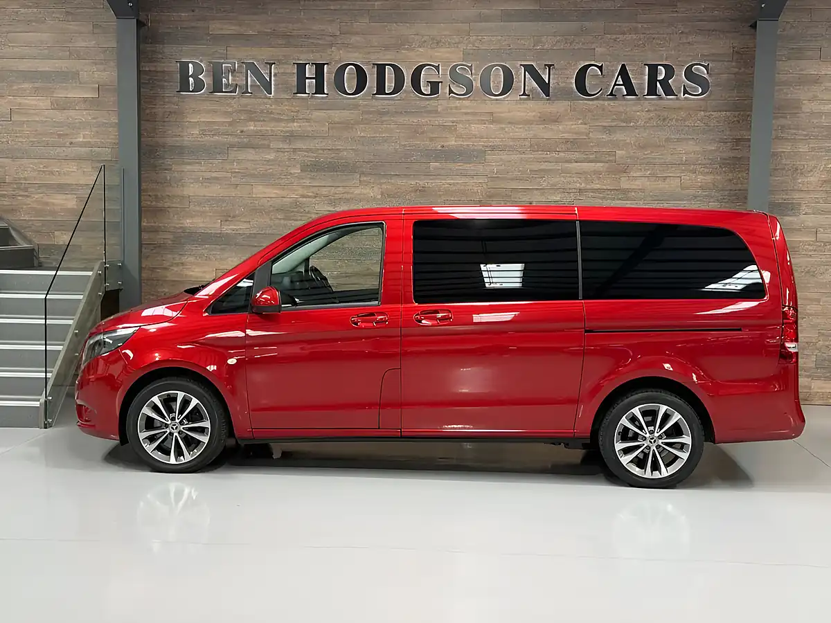 Used 2021 Mercedes-Benz Vito Pro Tourer Double Cab Red - Interior and Exterior details 5