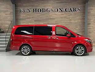 Used 2021 Mercedes-Benz Vito Pro Tourer Double Cab Red - Interior and Exterior details 6
