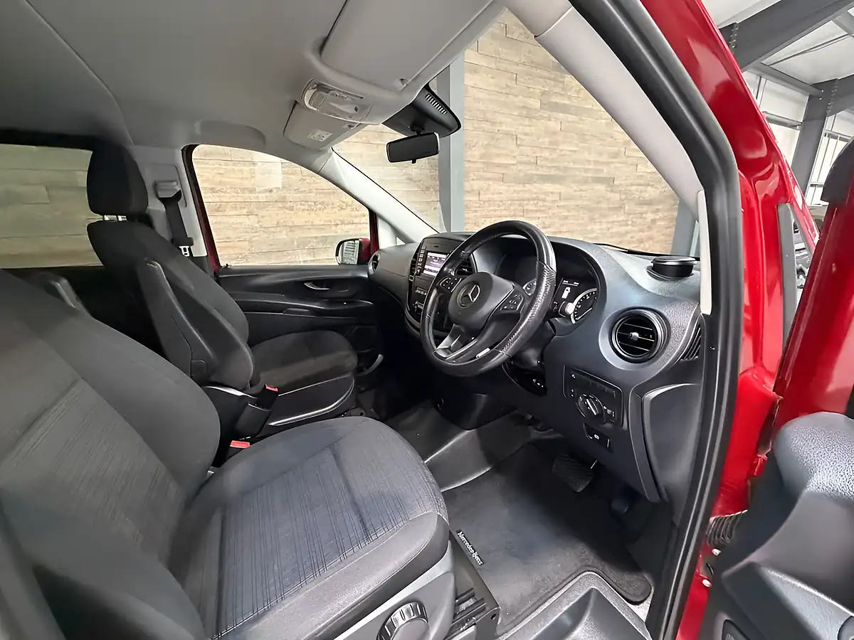 Used 2021 Mercedes-Benz Vito Pro Tourer Double Cab Red - Interior and Exterior details 7