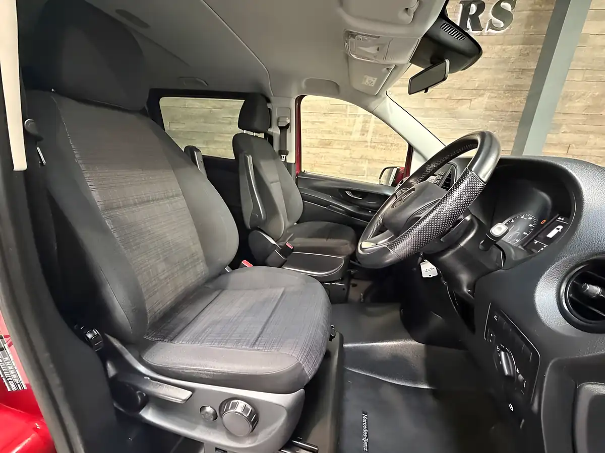 Used 2021 Mercedes-Benz Vito Pro Tourer Double Cab Red - Interior and Exterior details 8