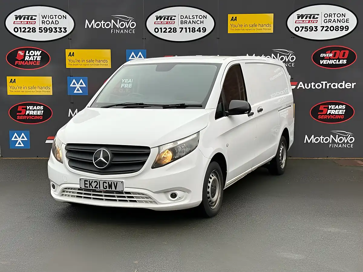 Used 2021 Mercedes-Benz Vito Progressive L2 White - Front View