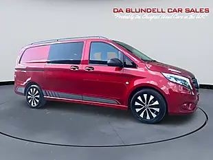 Used 2021 Mercedes-Benz Vito Sport Crew Van Double Cab Red - Interior and Exterior details 10