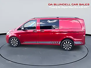 Used 2021 Mercedes-Benz Vito Sport Crew Van Double Cab Red - Interior and Exterior details 3