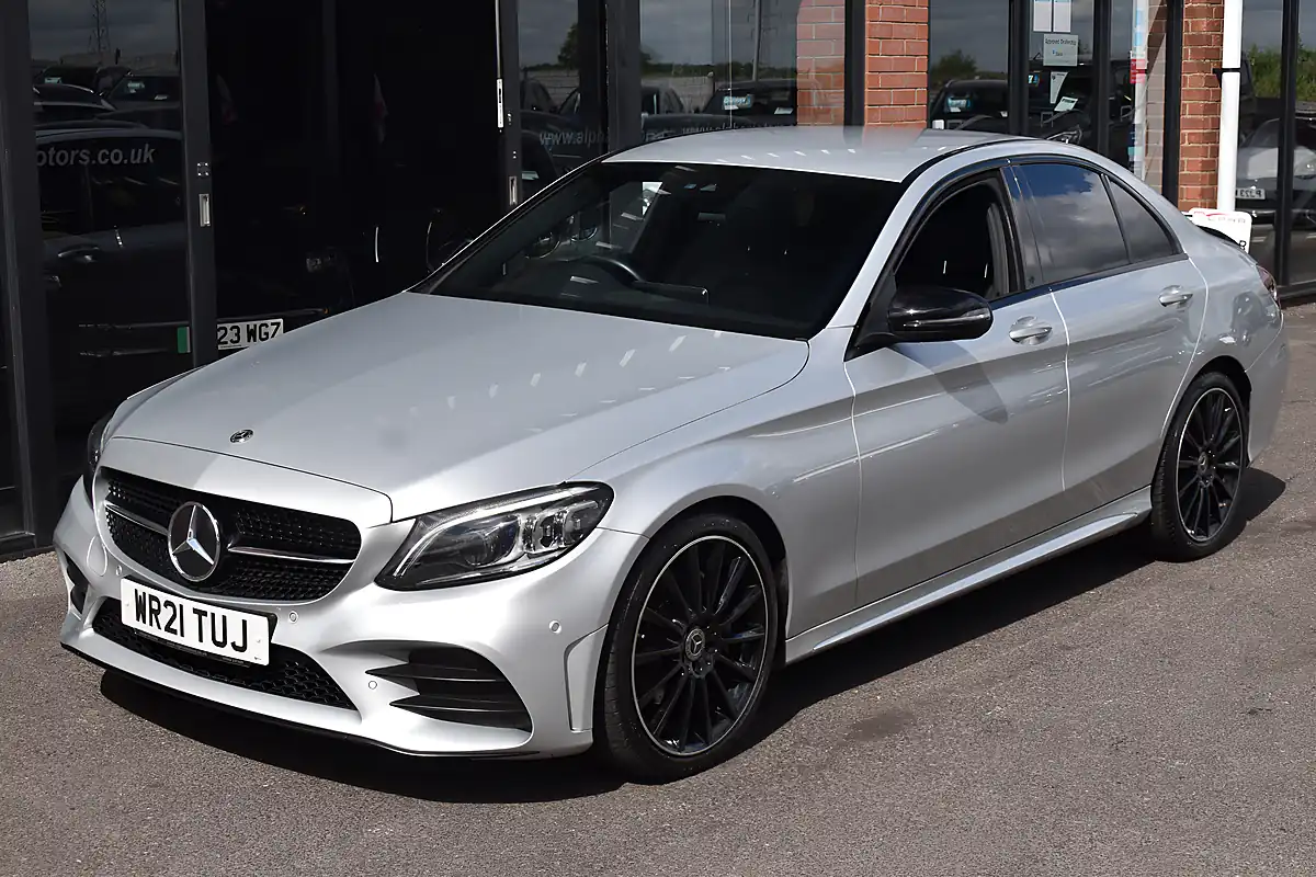 Used 2021 Mercedes C220 AMG Line Night Edition (premium) Silver - Interior and Exterior details 10