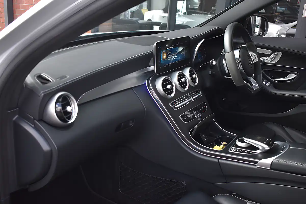Used 2021 Mercedes C220 AMG Line Night Edition (premium) Silver - Interior and Exterior details 13