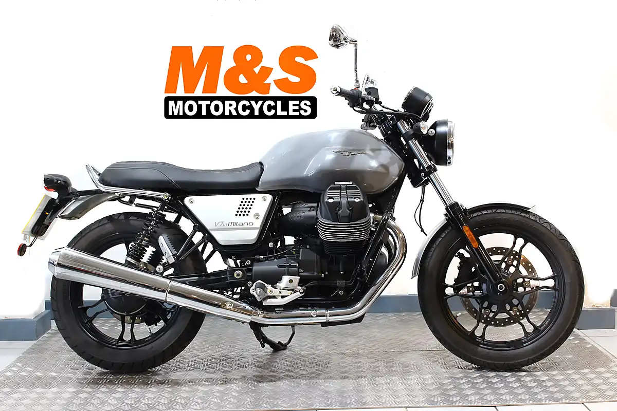 Used 2021 Moto Guzzi V7 Milano Grey - Front View