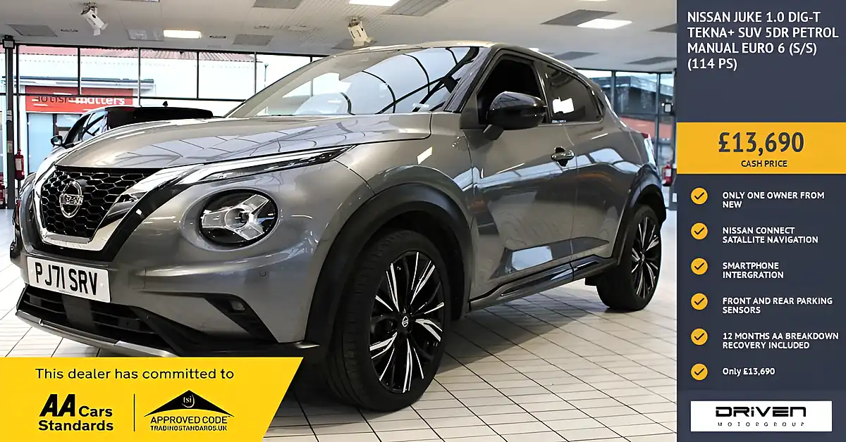 Used 2021 Nissan Juke Tekna+ Grey - Front View