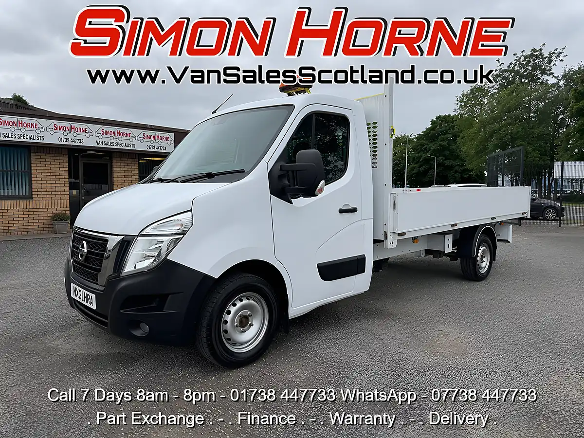 Used 2021 Nissan NV400 Tekna 35 L3 Lwb Alloy Dropside White - Front View