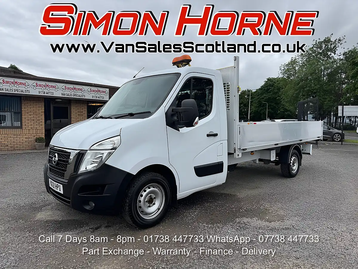 Used 2021 Nissan NV400 Tekna 35 Lwb Alloy Dropside White - Front View
