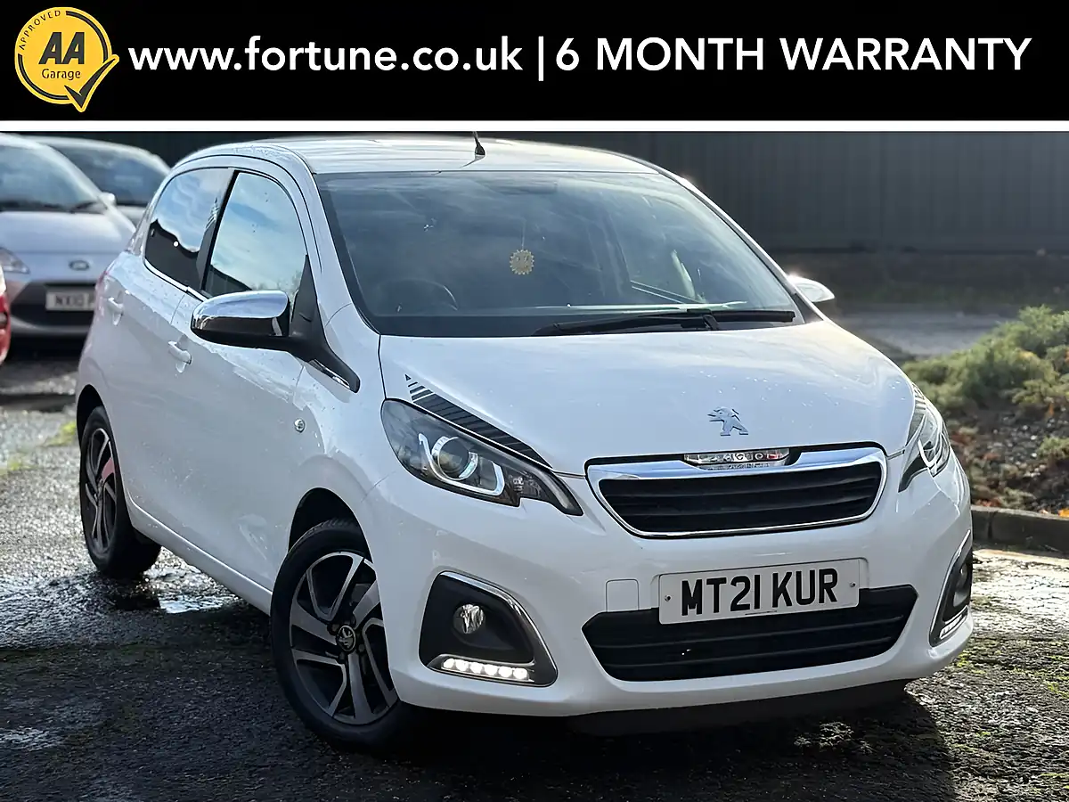 Used 2021 Peugeot 108 Collection White - Front View