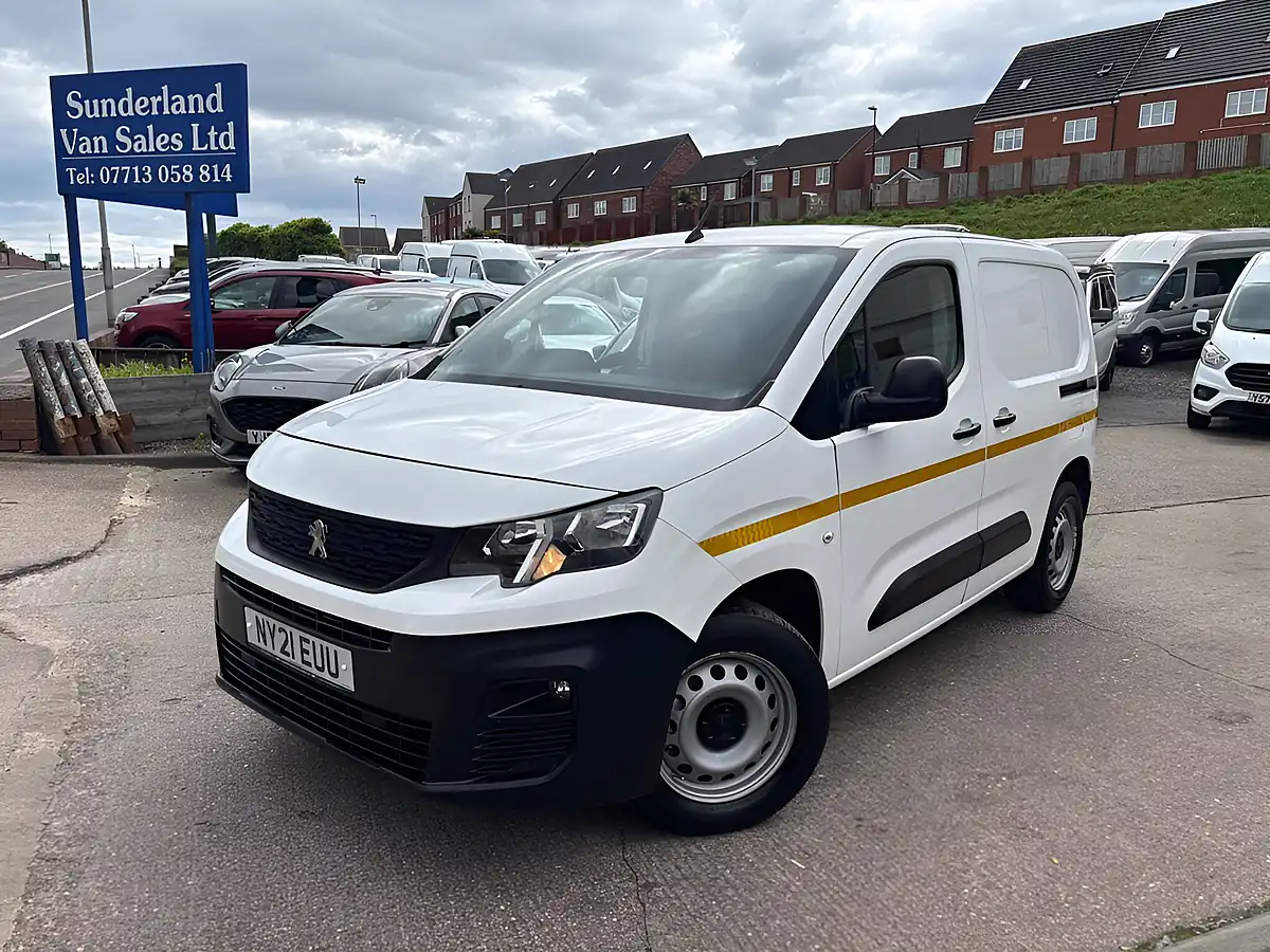 Used 2021 Peugeot Partner Grip Standard Panel Van Swb White - Front View