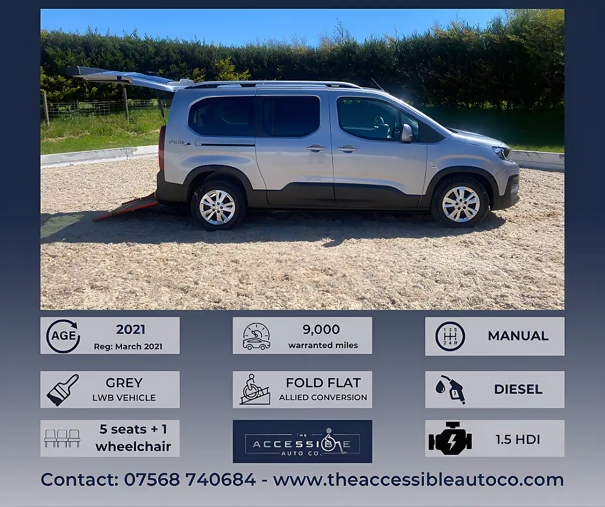 Used 2021 Peugeot Rifter Allure Horizon RS Grey - Front View