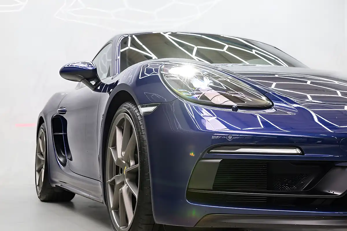 Used 2021 Porsche 718 Cayman Gts Blue - Interior and Exterior details 2