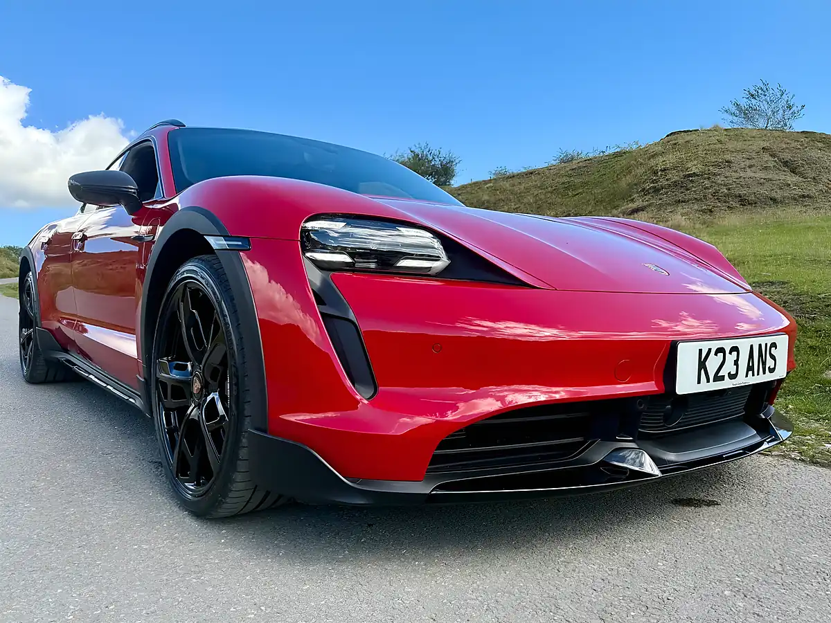 Used 2021 Porsche Taycan Performance Plus Cross Turismo Red - Interior and Exterior details 14
