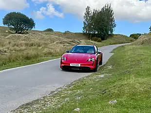Used 2021 Porsche Taycan Performance Plus Cross Turismo Red - Interior and Exterior details 3